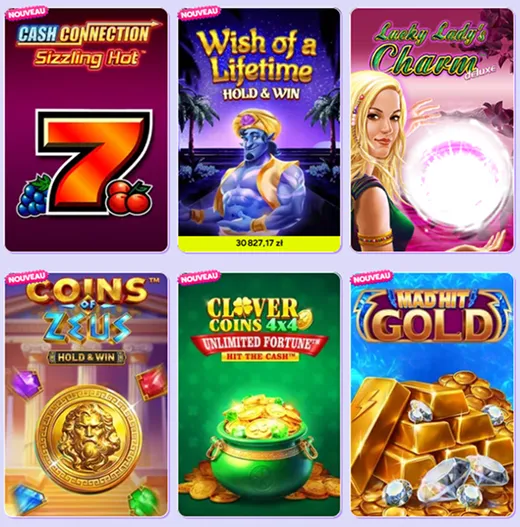 Exclusivités et jeux instantanés Spinbara Casino